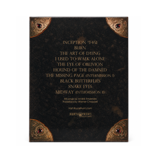 Royal Hunt Dystopia Part I Japanese Limited Edition box back with 10-track listing