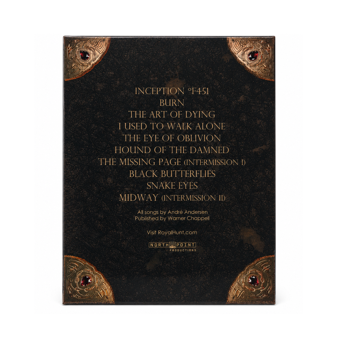 Royal Hunt Dystopia Part I Japanese Limited Edition box back with 10-track listing